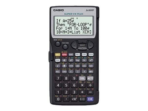 Casio FX-5800P - Vitenskapelig kalkulator - 10 sifre + 2 eksponenter - batteri
