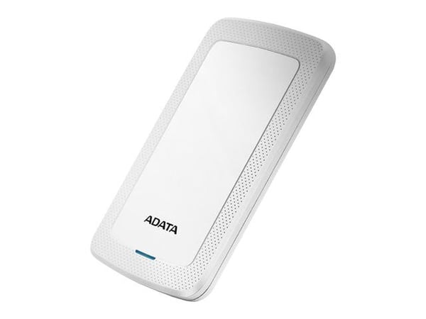ADATA HV300 - Harddisk - 1 TB - ekstern (bærbar) - USB 3.1 - 256-bit AES - hvit