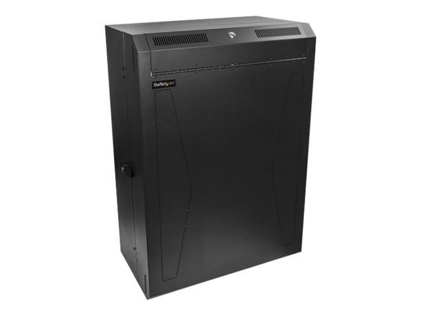 Startech 8U 19" Vertical Wall Mount Server Rack Cabinet, Low Profile (15"), 30" Deep Locking Network Enclosure with 2U for Switch Patch Panel Route...
