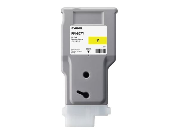 Canon PFI-207 Y - 300 ml - gul - original - blekkbeholder - for imagePROGRAF iPF680, iPF685, iPF780, iPF785