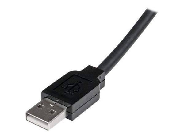 StarTech 10m USB 2.0 Active Extension Cable M/F - 10 meter USB 2.0 Repeater / Extender Cable USB A (M) to USB A (F) 10 m Black - 3 ft (USB2AAEXT10M...