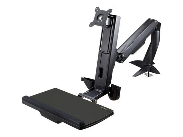 Startech Sit Stand Monitor Arm, Desk Mount Adjustable Sit-Stand Workstation Arm for Single 34" VESA Mount Display, Ergonomic Articulating Standing ...
