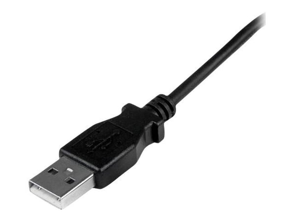 StarTech.com 2m Micro USB-kaapelin johto - A to Up Angle Micro B - Up Angled Micro USB Cable - 1x USB A (M), 1x USB Micro B (M) - Musta (USBAUB2MU)...