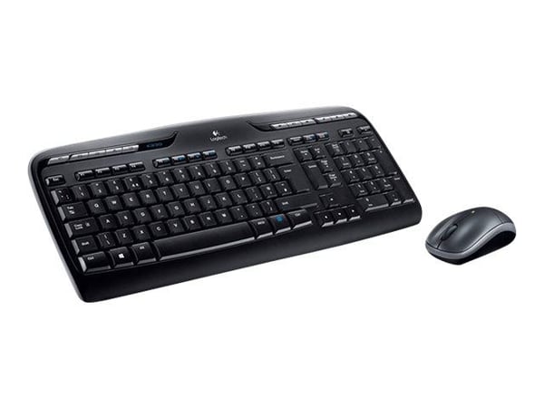 Logitech Wireless Combo MK330 - Tastatur- og mussett - trådløs - 2.4 GHz - Storbritannia - svart