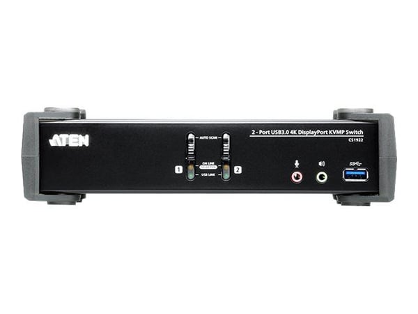 ATEN CS1922, 4096 x 2160 pikseliä, 4K Ultra HD, 2 W, Musta