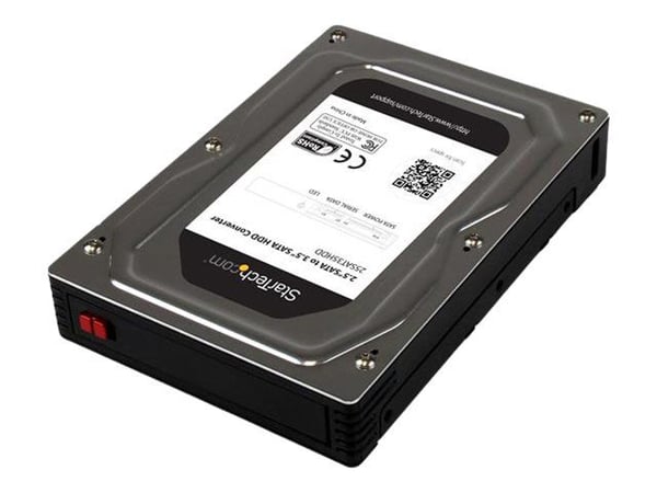Startech 2.5" to 3.5" SATA HDD/SSD Adapter Enclosure - External Hard Drive Converter with HDD/SSD Height up to 12.5mm (25SAT35HDD) - Drevkabinett -...