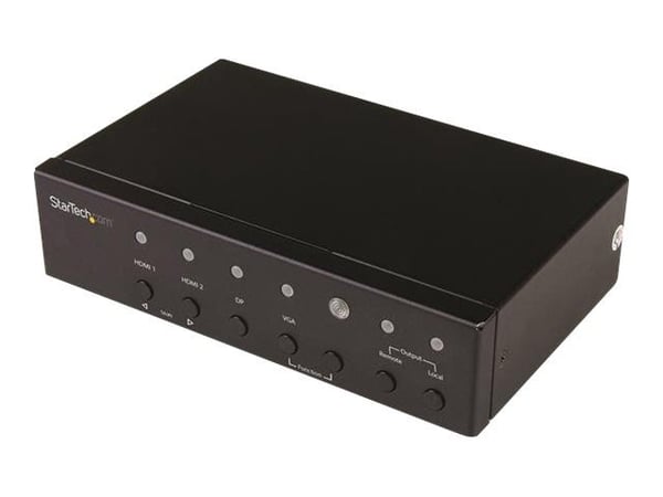 Startech Multi-Input HDBaseT Extender with Built-in Switch - DisplayPort VGA and HDMI Over CAT5e or CAT6 - Up to 4K - up to 230 ft (STDHVHDBT) - Vi...