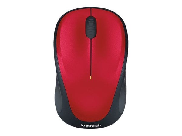 Logitech M235 - Mus - optinen - trådløs - 2.4 GHz - trådløs modtager (USB) - rød