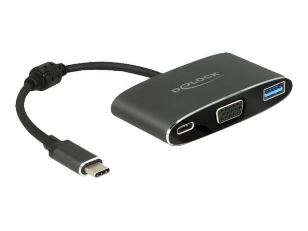 DeLOCK - Ekstern videoadapter - VL101 - USB-C 3.1 - VGA - grå - detailsalg