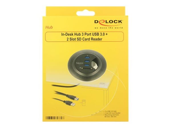 DeLOCK 62869, Musta, 80 mm, 80 mm, 35 mm