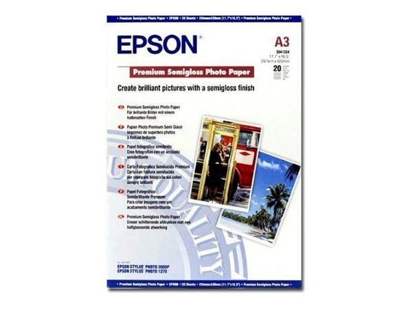 Epson Premium - Halvblank - A3 (297 x 420 mm) - 251 g/m² - 20 ark fotopapir - for SureColor SC-P700, P7500, P900, T2100, T3100, T3405, T5100, T5400...