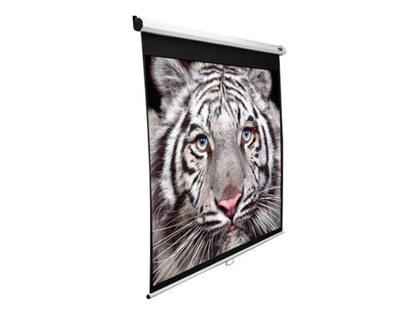 Elite Screens Manual Series M135XWV2 - Projeksjonsskjerm - takmonterbar, veggmonterbar - 135" (343 cm) - 4:3 - MaxWhite - hvit