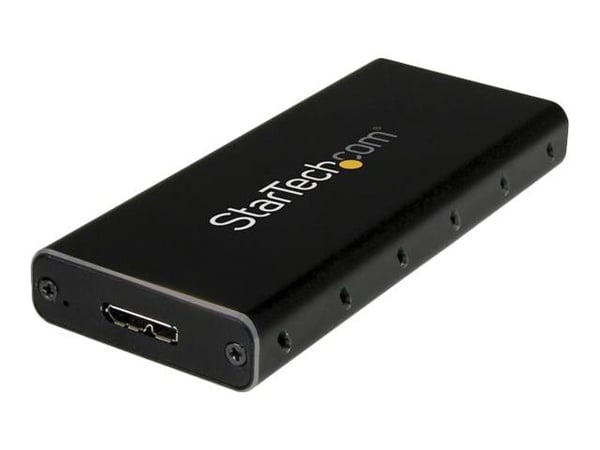 Startech M.2 SSD Enclosure for M.2 SATA SSDs - USB 3.1 (10Gbps) with USB-C Cable - External Enclosure for USB-C Host - Aluminum (SM21BMU31C3) - Dre...