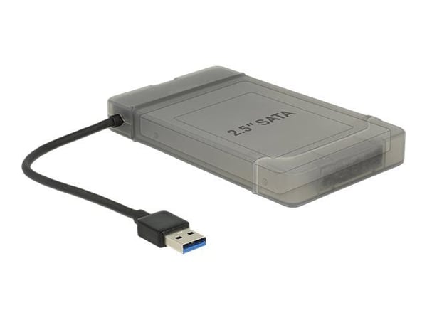 Delock - Diskkontroller - 2.5" - SATA 6Gb/s - USB 3.0 - grå, svart