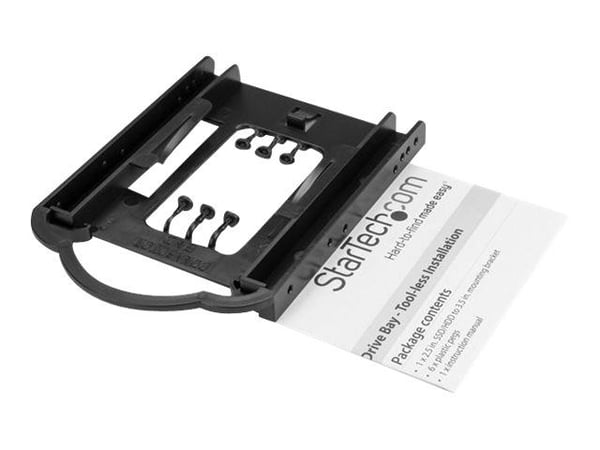 StarTech.com BRACKET125PT, 8,89 cm (3.5"), Liitinpaneeli, Musta, 2.5", IDE/ATA, SATA, Serial ATA II, Serial ATA III, Serial Attached SCSI (SAS), Muovi