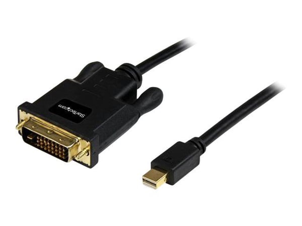StarTech 3 ft Mini DisplayPort to DVI Adapter Cable - Mini DP to DVI Video Converter - MDP to DVI Cable for Mac / PC 1920x1200 - Black (MDP2DVIMM3B...