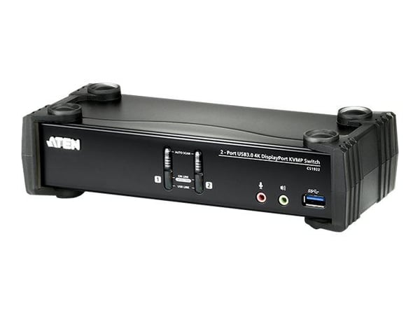 ATEN CS1922 KVMP Switch - Omkopplare för tangentbord/video/mus/ljud/USB - 2 x KVM/ljud/USB - 1 lokal användare - skrivbordsmodell
