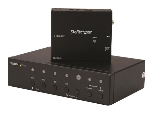 Startech Multi-Input HDBaseT Extender with Built-in Switch - DisplayPort VGA and HDMI Over CAT5e or CAT6 - Up to 4K - up to 230 ft (STDHVHDBT) - Vi...