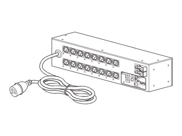 APC Switched Rack PDU AP7922B - Strømfordelerenhet (kan monteres i rack) - AC 230 V - Ethernet 10/100 - inngang: IEC 60309 32A - utgangskontakter: ...