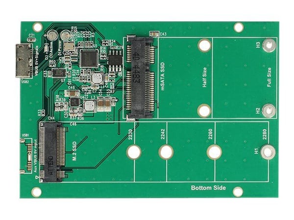 DeLOCK - Lagringspakke - M.2-kort / mSATA - USB 3.1 (Gen 2)