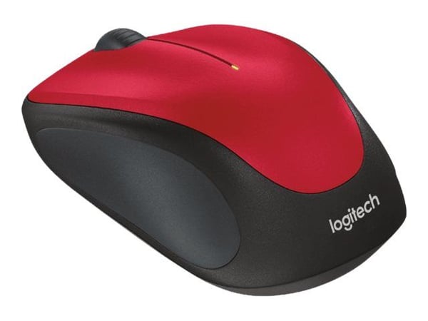 Logitech M235 - Mus - optinen - trådløs - 2.4 GHz - trådløs modtager (USB) - rød