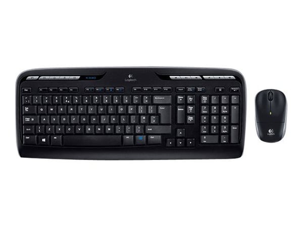 Logitech Wireless Combo MK330 - Tastatur- og mussett - trådløs - 2.4 GHz - QWERTY - Nordisk - svart