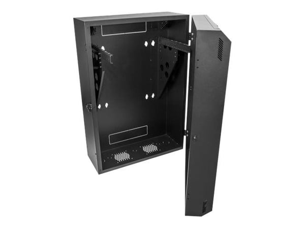 Startech 8U 19" Vertical Wall Mount Server Rack Cabinet, Low Profile (15"), 30" Deep Locking Network Enclosure with 2U for Switch Patch Panel Route...