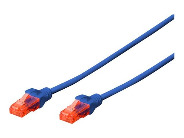 DIGITUS Professional - Patchkabel - RJ-45 (han) til RJ-45 (han) - 3 m - UTP - CAT 6e - booted, halogenfri, formet, knastfri - blå