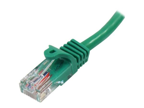 Startech 0.5m Green Cat5e / Cat 5 Snagless Ethernet Patch Cable 0.5 m - Koblingskabel - RJ-45 (hann) til RJ-45 (hann) - 50 cm - UTP - CAT 5e - uten...
