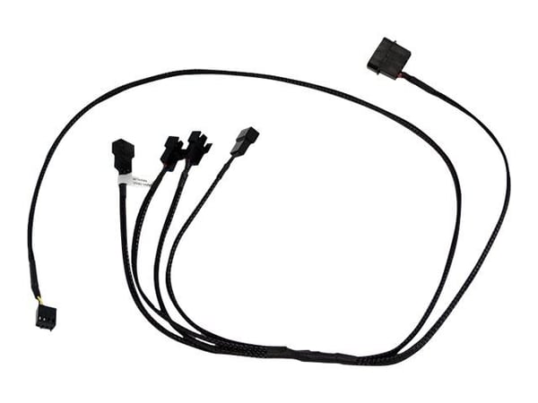 EkWaterBlocks - Viftestrømsplitter - 4-pin intern strøm, 4-pins PWM (hann) til 4-pins PWM (hunn) - 80 cm