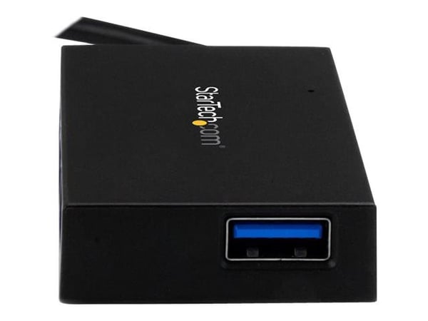 StarTech.com HB30C4AFS, USB 3.2 Gen 1 (3.1 Gen 1) Type-C, USB 3.2 Gen 1 (3.1 Gen 1) Type-A, 5000 Mbit/s, Musta, Muovi, Teho