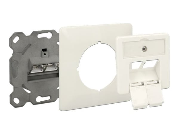 DeLOCK 86195, RJ-45, 6a, Valkoinen, 80 mm, 39 mm, 80 mm