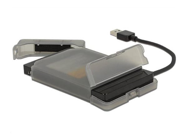 Delock - Diskkontroller - 2.5" - SATA 6Gb/s - USB 3.0 - grå, svart