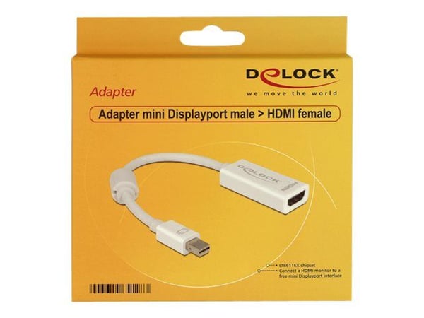 Delock - Adapterkabel - Mini DisplayPort hann til HDMI hunn - 18 cm