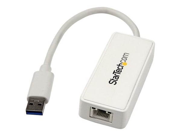 StarTech.com USB 3.0 Gigabit Ethernet -sovitin verkkokortti USB-portilla (valkoinen) - USB 3.0 verkkokortti - 10/100/1000 Mbps USB 3.0 LAN-sovitin ...