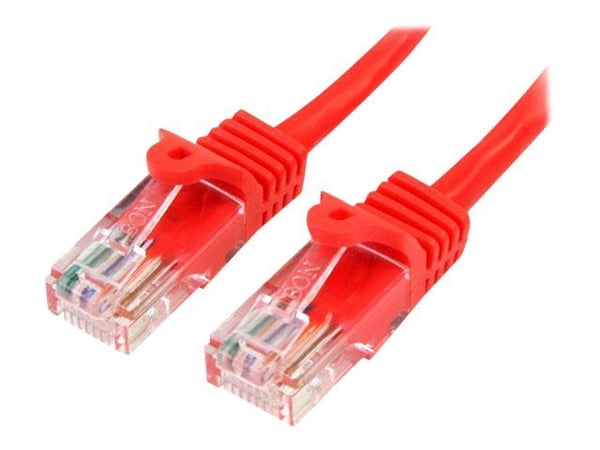 Startech 5m Red Cat5e / Cat 5 Snagless Ethernet Patch Cable 5 m - Nettverkskabel - RJ-45 (hann) til RJ-45 (hann) - 5 m - UTP - CAT 5e - uten hindri...