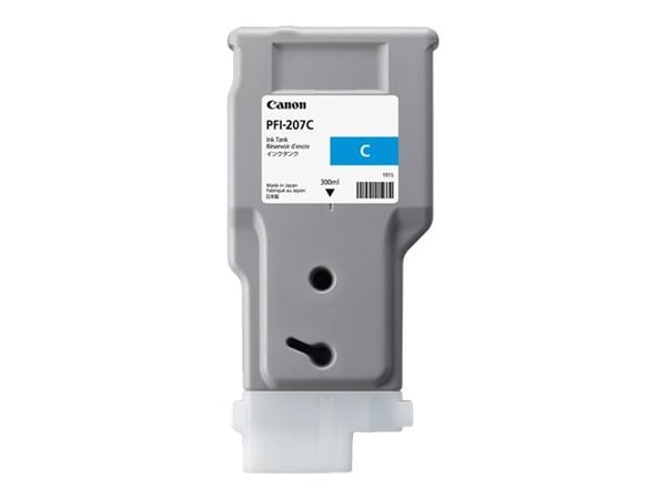 Canon PFI-207 C - 300 ml - cyan - original - blekktank - for imagePROGRAF iPF680, iPF685, iPF780, iPF785