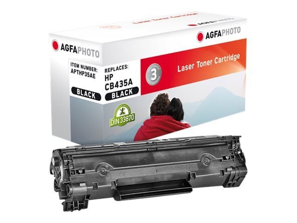 AgfaPhoto - Svart - kompatibel - tonerpatron (alternativ for: HP CB435A) - for HP LaserJet P1005, P1006, P1007, P1008, P1009
