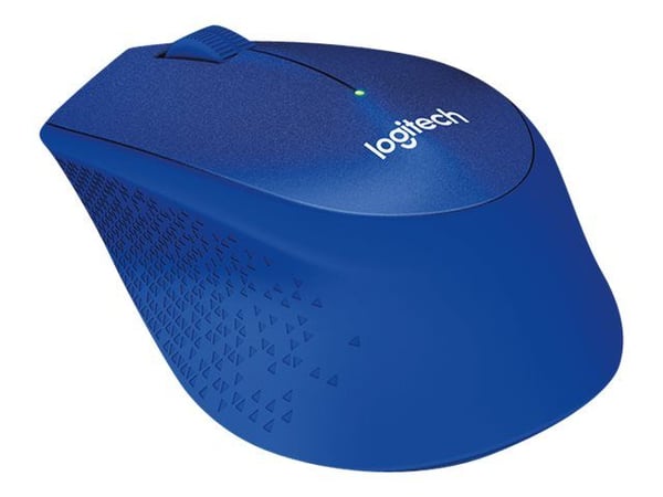 Logitech M330 SILENT PLUS - Mus - 3 knapper - trådløs - 2.4 GHz - USB trådløs mottaker - blå