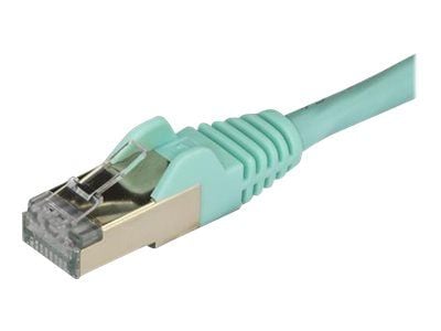 Startech 3m CAT6A Ethernet Cable, 10 Gigabit Shielded Snagless RJ45 100W PoE Patch Cord, CAT 6A 10GbE STP Network Cable w/Strain Relief, Aqua, UL C...