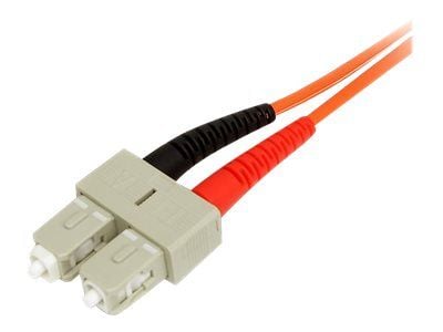 Startech 2m Fiber Optic Cable - Multimode Duplex 50/125 - LSZH - LC/SC - OM2 - LC to SC Fiber Patch Cable - Nettverkskabel - LC multimodus (hann) t...