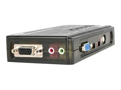 Startech 4 Port Black USB KVM Switch Kit with Cables and Audio - desktop KVM Switch - VGA KVM Switch - USB KVM Switch 4 Port (SV411KUSB) - KVM / ly...