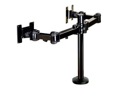 Neomounts FPMA-D960DG - Monteringssett - full bevegelse - for 2 LCD-skjermer - svart - skjermstørrelse: 10"-27" - malje, skrivebordsmonterbar