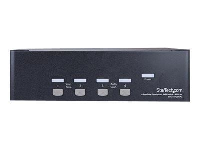 Startech DisplayPort KVM - 4 port - 4K 60Hz - Dual Monitor KVM - DisplayPort Switch - KVM DisplayPort - Desktop KVM Switch (SV431DPDDUA2) - KVM / l...