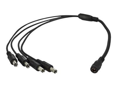 DELTACO - Strøm-splitter - DC jackstik 5,5 x 2,1 mm (han) til DC jackstik 5,5 x 2,1 mm (hun) - DC 12 V - 40 cm - lajittelu