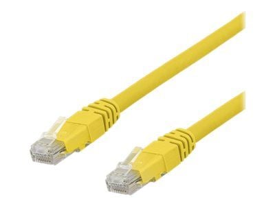 DELTACO TP-63GLAU - Koppeledning - RJ-45 (hann) til RJ-45 (hann) - 3 m - UTP - CAT 6a - halogenfri, formet - gul