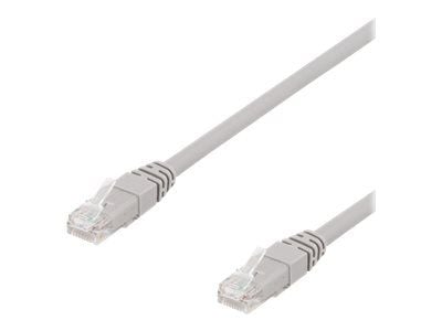 DELTACO - Koblingskabel - RJ-45 (hann) til RJ-45 (hann) - UTP - CAT 6a - halogenfri, formstøpt - grå