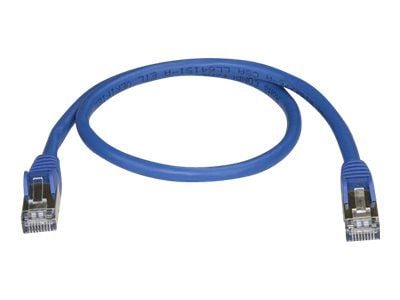 Startech 50cm CAT6A Ethernet Cable, 10 Gigabit Shielded Snagless RJ45 100W PoE Patch Cord, CAT 6A 10GbE STP Network Cable w/Strain Relief, Blue, UL...