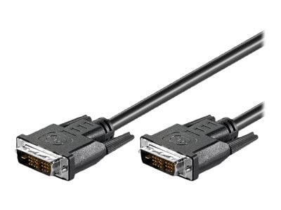 MicroConnect - DVI-kaapeli - enkeltlink - DVI-D (han) til DVI-D (han) - 2 m - tommelskruer - sortti