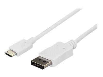 StarTech 1,8 m USB-C till DisplayPort-kabel - 4K 60Hz - Vit - DisplayPort-kabel - USB-C (hane) till DisplayPort (hane) - Displayport 1.2/Thunderbol...